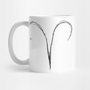 Dark and Gritty Aries Zodiac Sign Mug